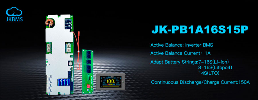 JKBMS PB1A16S15P, 8-16S, 1A, 150A, CAN RS485 Heating