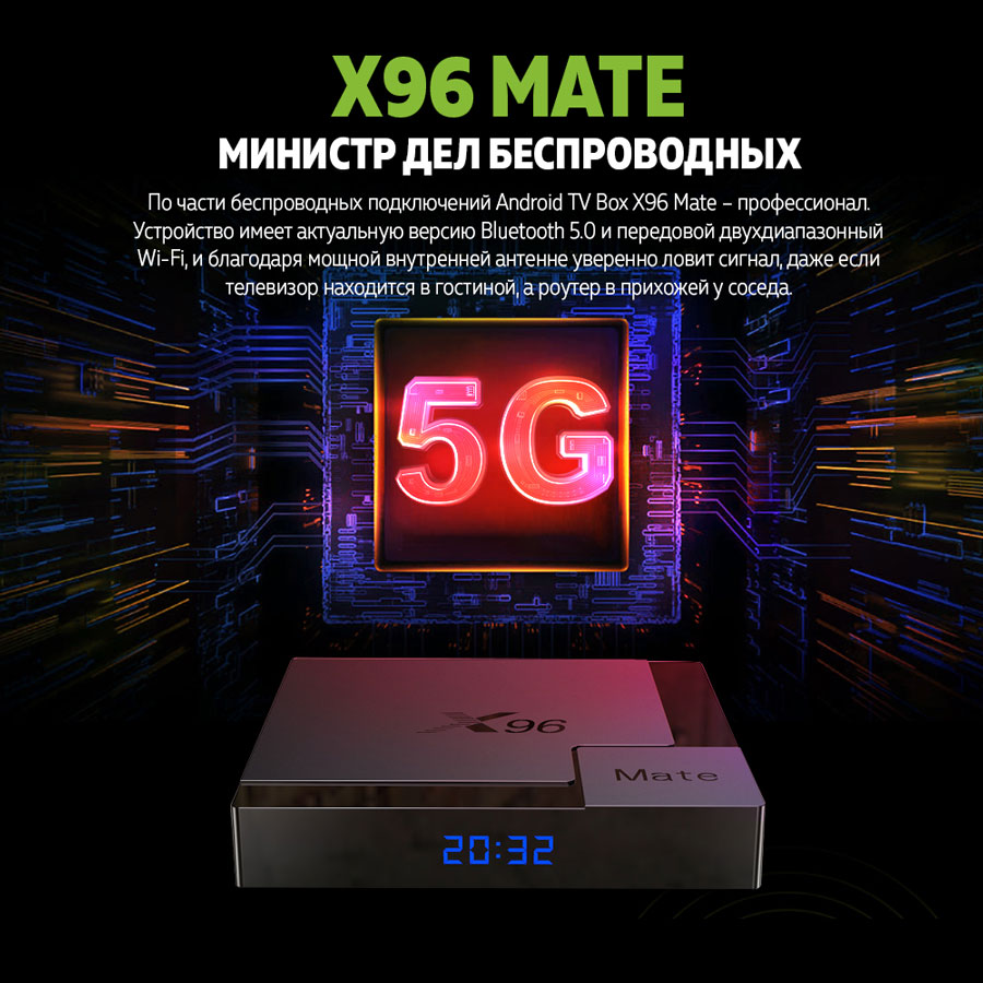 тв приставка x96 mate 5g