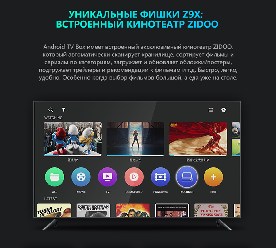 медиаплеер для 4k Zidoo Z9X
