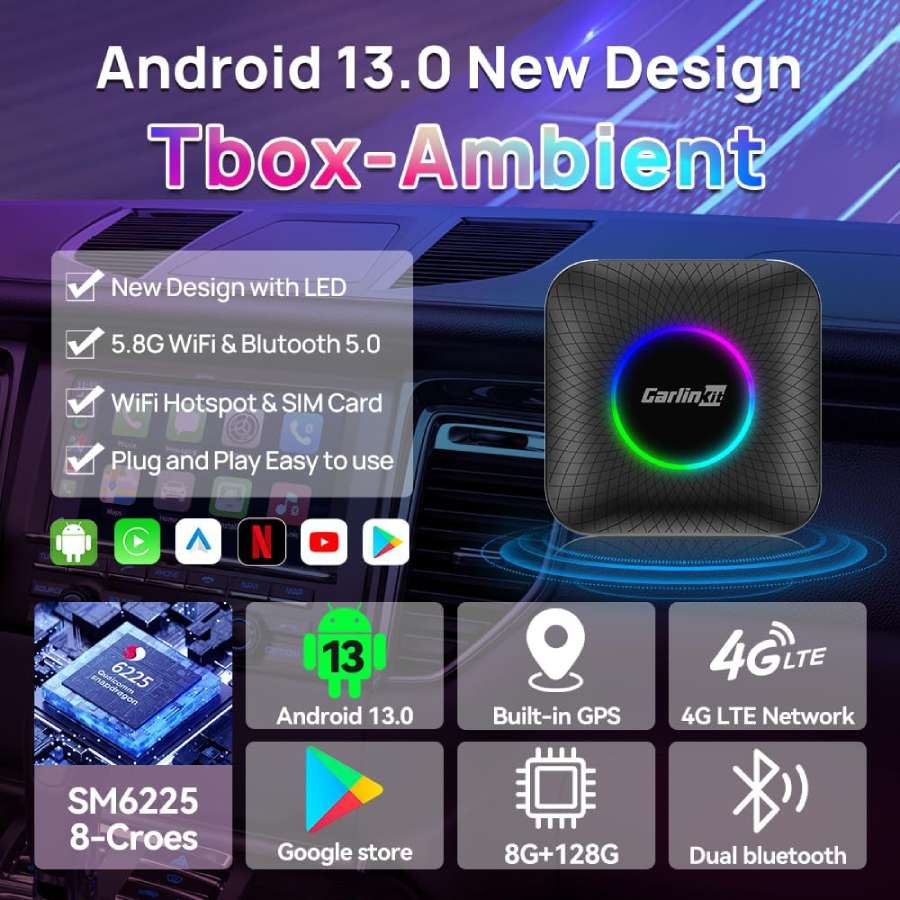 Технические характеристики Carlinkit TBOX LED