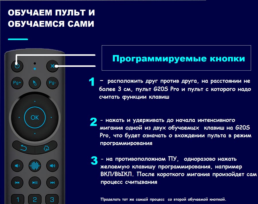 Аэропульт с программируемыми кнопками
