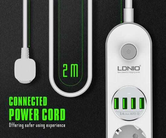 тройник с USB LDNIO SE4432