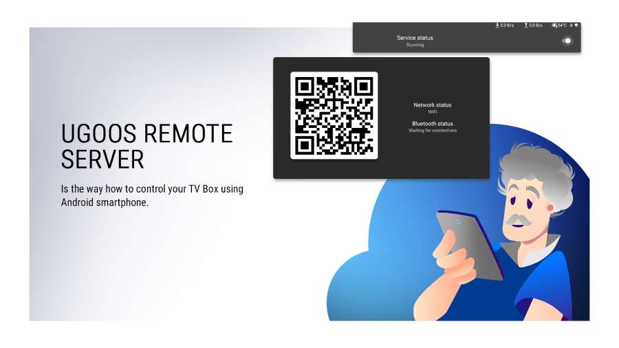 Додаток Ugoos Remote Server для підключення смартфона