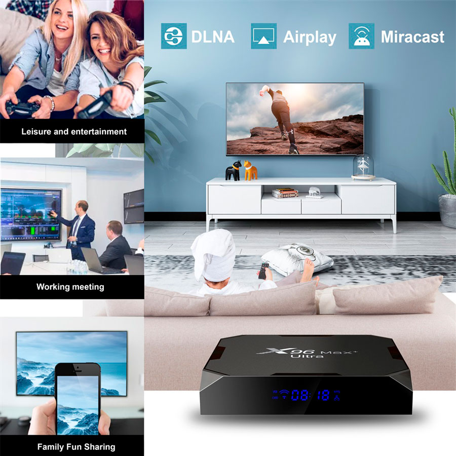Airplay, miracast на приставке