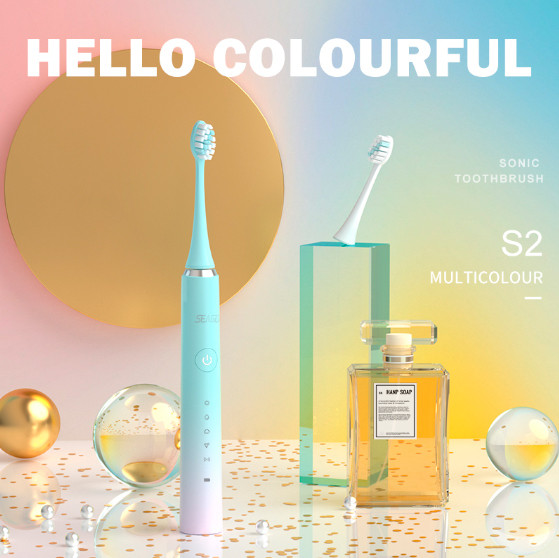 Электрическая звуковая зубная щетка Seago S2 Color