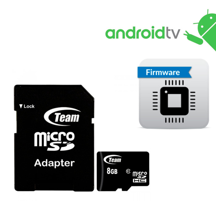 Карта памяти Micro SD 8Gb для прошивки смарт приставки