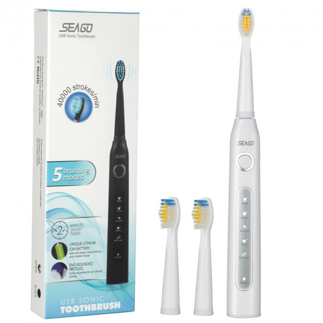 Электрическая звуковая зубная щетка Seago SG-507 White