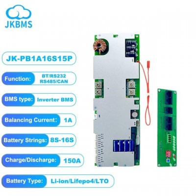 JKBMS PB1A16S15P, 8-16S, 1A, 150A, CAN RS485 Heating