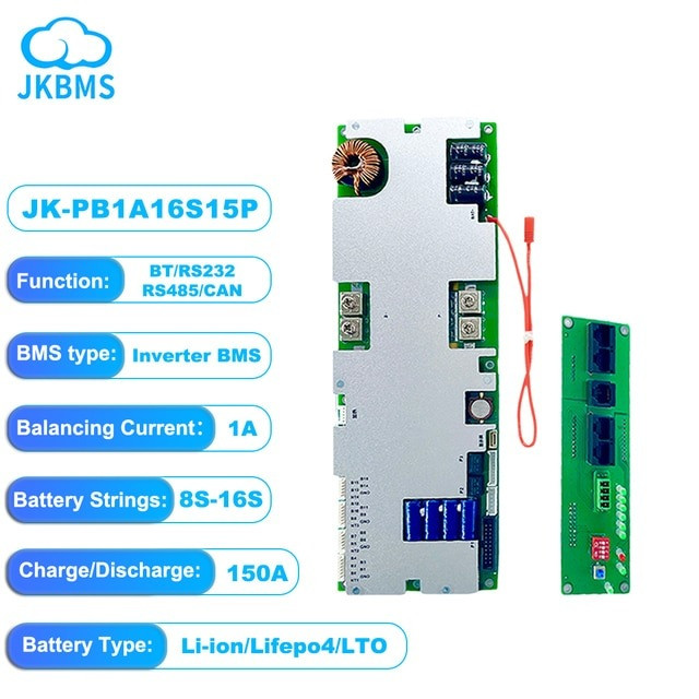 JKBMS PB1A16S15P, 8-16S, 1A, 150A, CAN RS485 Heating