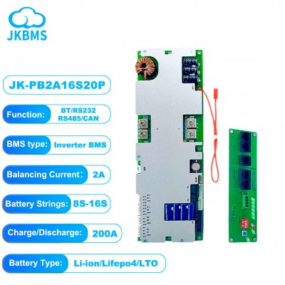 JKBMS PB2A16S20P, 8-16S, 2A, 200A, CAN RS485 Heating