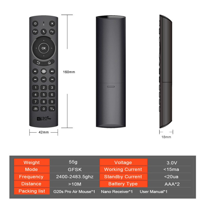Аэропульт G20S Pro Bluetooth