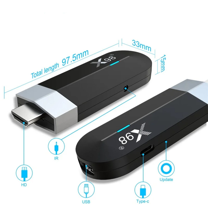 Смарт ТВ приставка X98 S500 + аэропульт G10S
