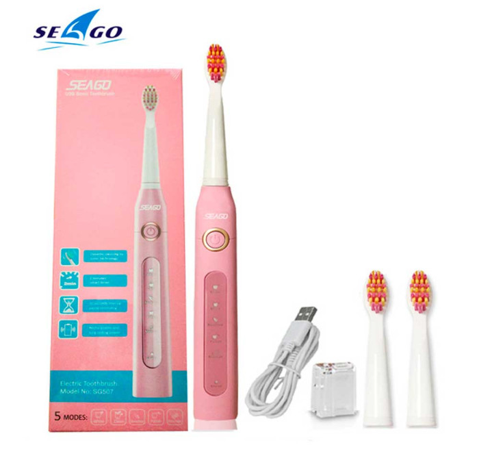 Электрическая звуковая зубная щетка Seago SG-507 Pink