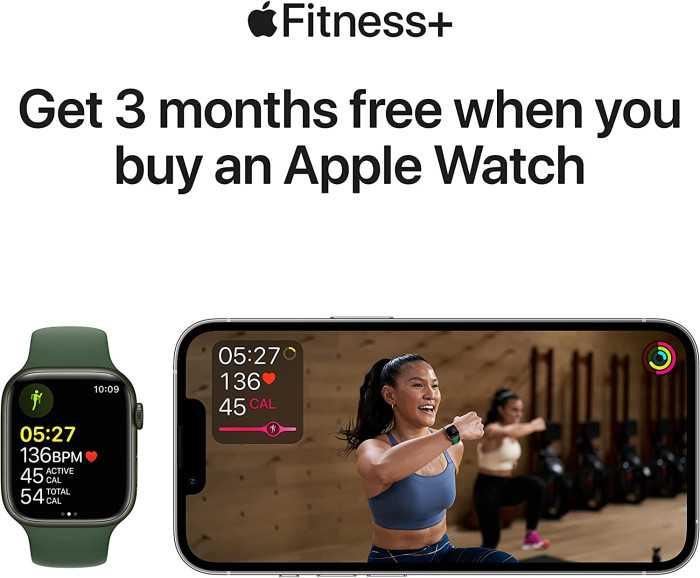 Смарт-часы Apple Watch Series 7 GPS 45mm Midnight Aluminum Case With Midnight Sport Band (MKN53)