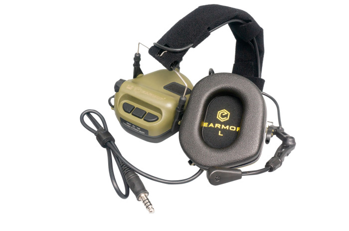 Тактические активные наушники EARMOR M32 MOD3 с радио гарнитурой