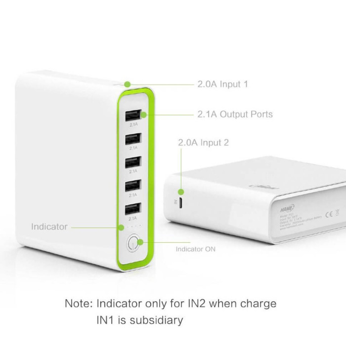 Внешний аккумулятор Power Bank Hame H18 20000 mAh