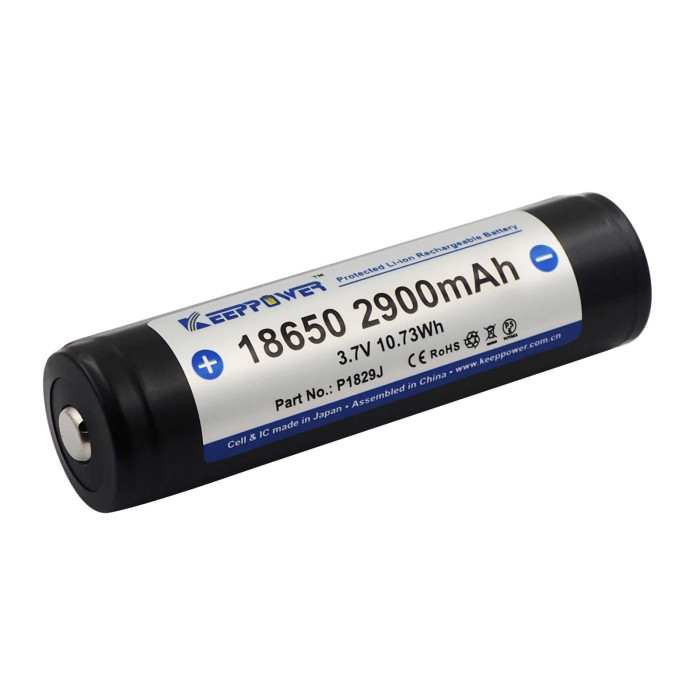 Li-Ion аккумулятор KeepPower Protected 18650 P1829J - Low temperature Shortage 2900 мАч 3,7 В