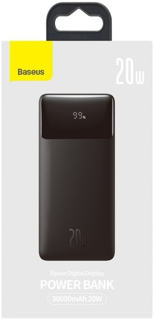 Повербанк Baseus Bipow Digital Display Powerbank 20W 30000mAh Black