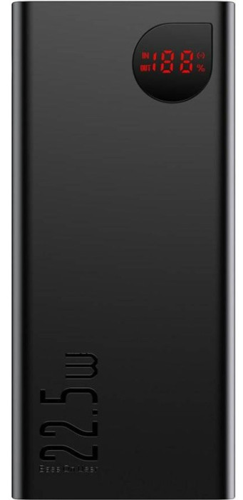 Повербанк Baseus Adaman Metal Digital Display 20000mAh 22.5W Black