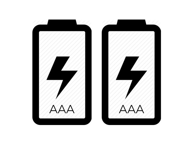 Алкалиновые батарейки 2шт тип AAA